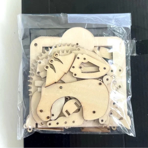 NEW Auto Motion Gear Horse Kit Kids Wood Toy Build Yourself Scientific Exploror - Picture 4 of 14